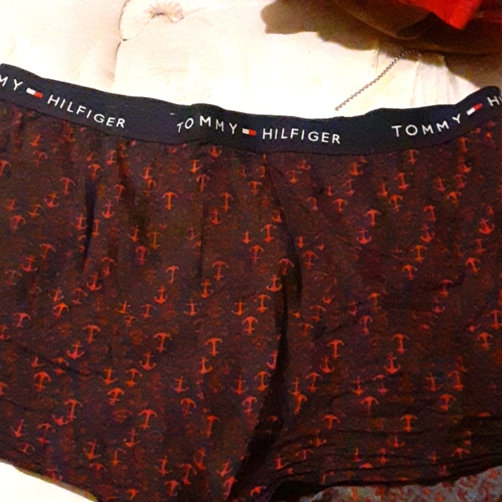 Tommy Hilfiger boxers anchor design  red and black